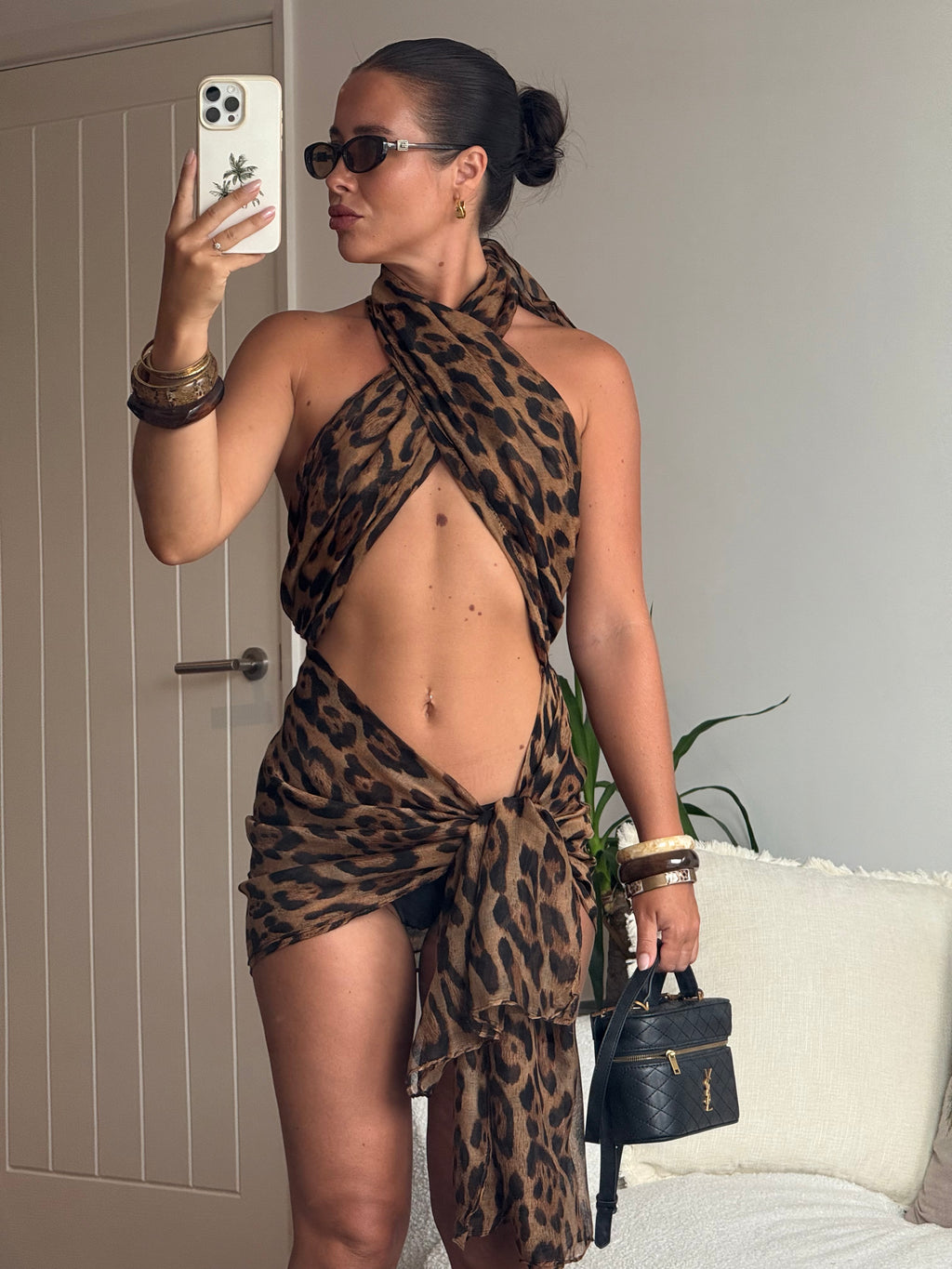 Halter Dress - Leopard