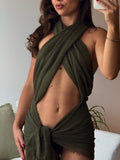 Halter Dress - Sage