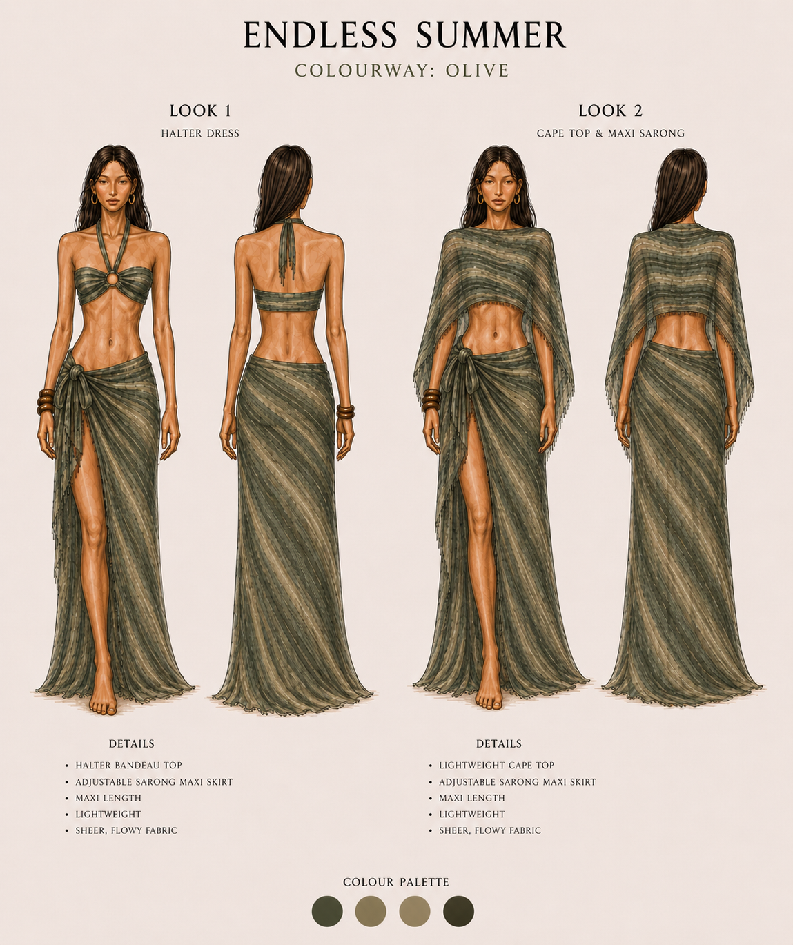 Maxi Sarong - Olive