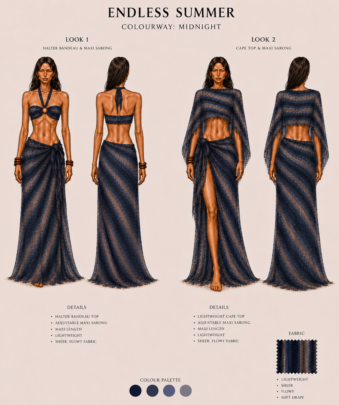 Maxi Sarong - Midnight